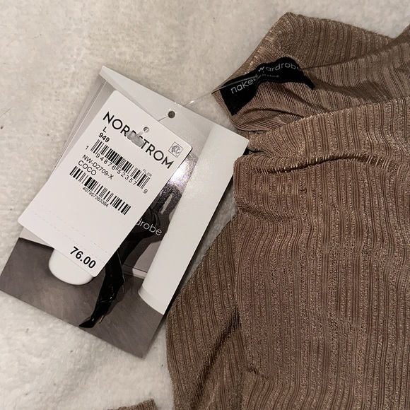 Naked Wardrobe - Figure It All Out Long Sleeve Dress cocoa, large - Picture 2 of 2